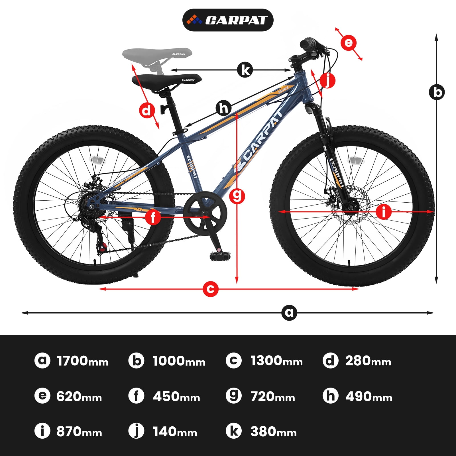 24-Inch Fat Tire Bike, Shimano 7-Speed Trail & Urban Mountain Bike with Disc Brakes – Gray