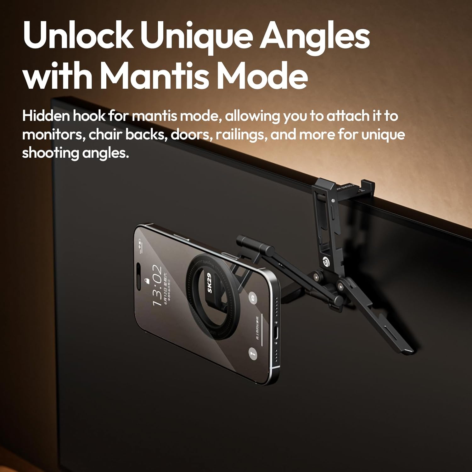 Ulanzi Magnetic Phone Tripod Stand, Foldable Mini Tripod with MagSafe Phone Holder & Cold Shoe Mount