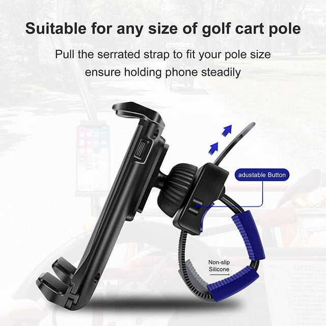 Soporte para carrito de teléfono ajustable, anticaída, con cabezal giratorio de 360 grados, accesorios para carrito para adultos
