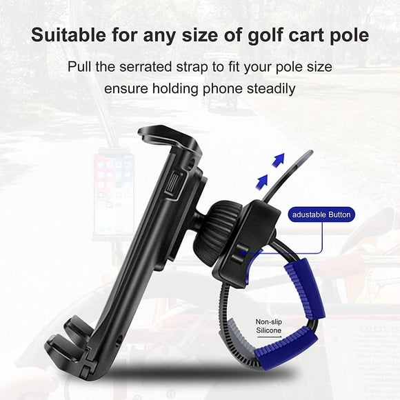 Soporte para carrito de teléfono ajustable, anticaída, con cabezal giratorio de 360 grados, accesorios para carrito para adultos