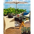 thumbnail image 5 of Fsddascl Sunflower Outdoor Tablecloth - 60x120 Inch Rectangle Dining Table Cover, Butterfly Flowers Green Leaf Brown Wood Grain Waterproof Outdoor Table Cloth with Umbrella Hole & Zipper for Patio, 5 of 7