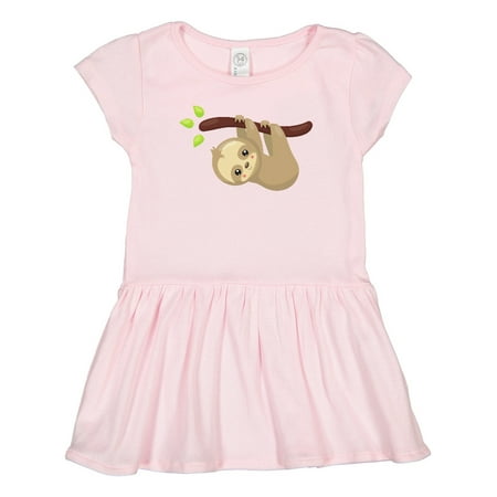

Inktastic Cute Sloth Little Sloth Baby Sloth Lazy Sloth Gift Toddler Girl Dress