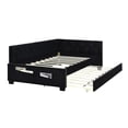 thumbnail image 4 of Velvet Upholstered Trundle Bed - Fits Different Styles - Bedroom, Living Room - Comfort and Storage, 4 of 5