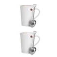 thumbnail image 4 of Xingzhi Tea Infuser Stainless Steel Shaped Leaves Strainer Kitchen Coffee Drink Spice Filter Spoon Handheld Steeper Drip 1pcs 2Set, 4 of 6