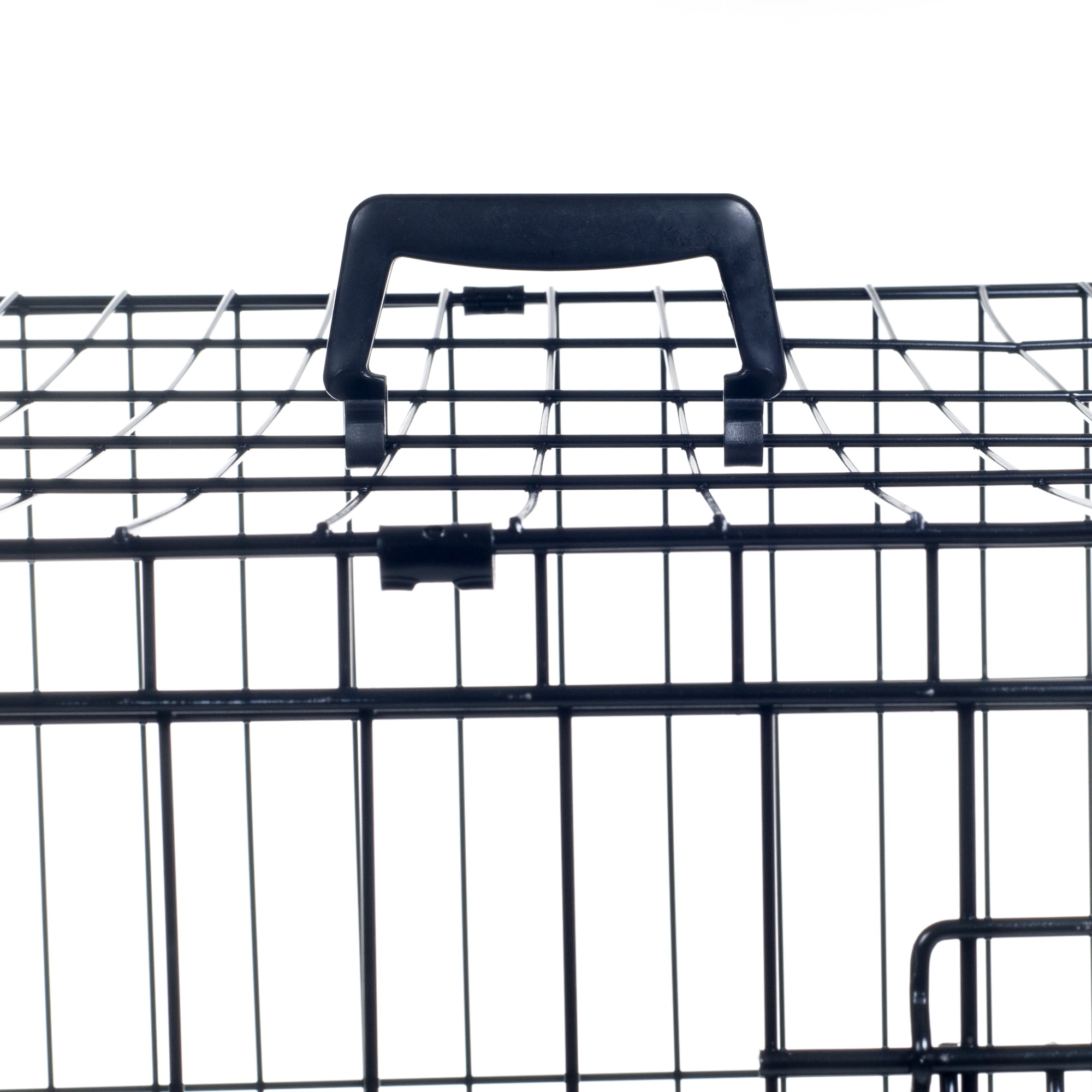 Petmaker Double Door Dog Crate, Black, Small, 30"L