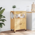 thumbnail image 3 of vidaXL Kitchen Trolley Rolling Cart on Wheels Living Room Solid Wood Pine, 3 of 6