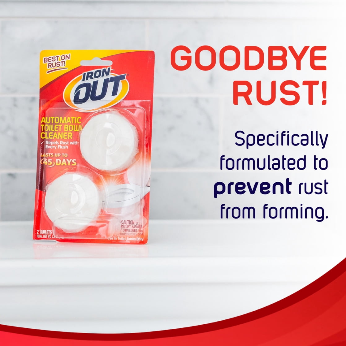 (2 pack) Iron OUT Automatic Toilet Bowl Cleaner Tablets, 2.5 oz, 2-Pack