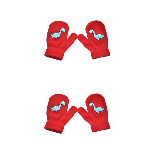 Manoplas Minnieouse para niños con Patrón de dinosaurio tipo 4 2Conjunto