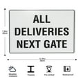 thumbnail image 2 of Tin Sign All Deliveries Next Gate Retro Tin Sign Warning Metal Sign Vintage Sign Wall Decor for Home Farm Bar Coffee Shop Club Decoration 8x12 Inch, 2 of 7