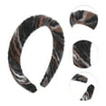 thumbnail image 3 of Unique Bargains 1 Pc Caramel Maillard Rainbow Braided Headbands Black Brown, 3 of 6
