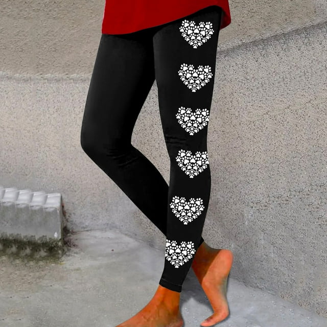 MKLEKYY Pantalones deportivos para mujer, mallas estampadas para mujer, mallas deportivas de control para yoga, mallas de cintura alta para mujer 3070