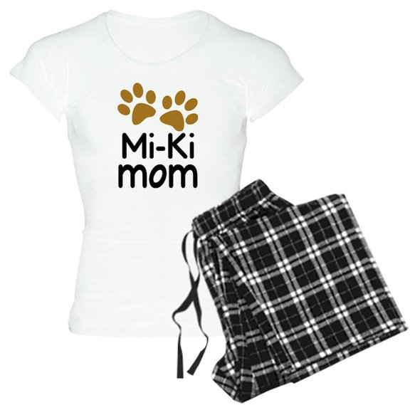 CafePress - Mi Ki Dog Mom - Women's Short Sleeve Print T-Shirt and Pants Light Cotton Pajama Set