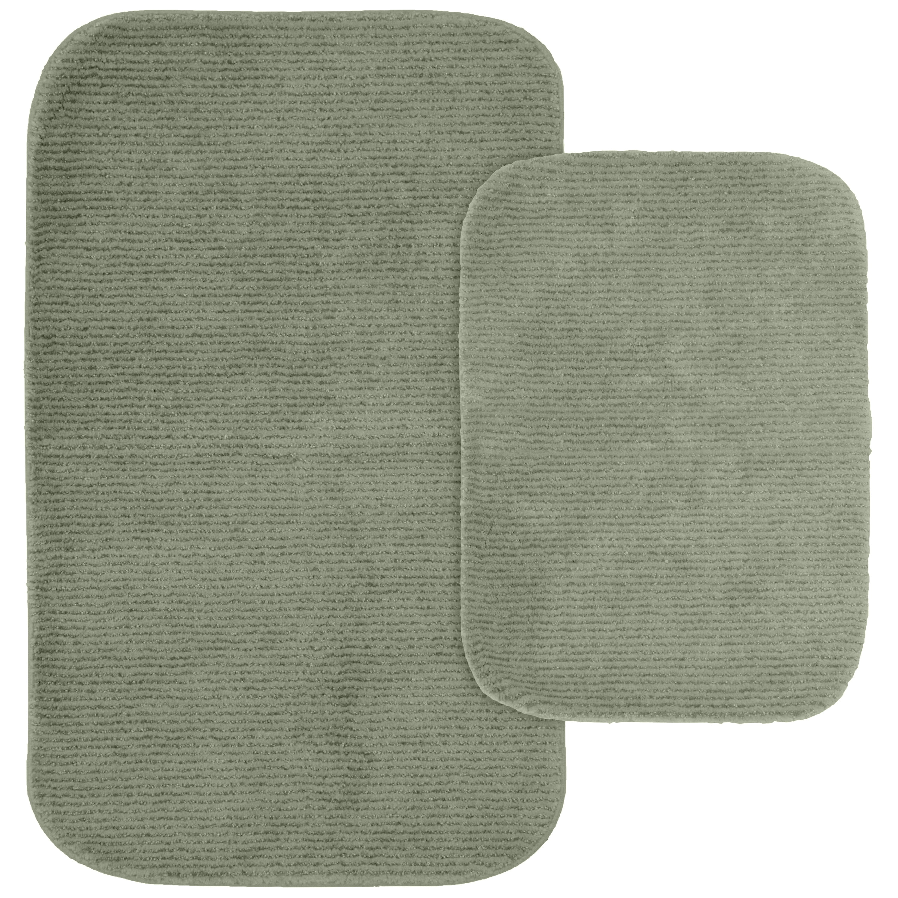Garland 2 Piece Glamour Bathroom Rug Set, Deep Fern