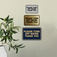 thumbnail image 3 of Signs ByLITA Classic Framed Please Turn Off Water Thank You Door or Wall Sign | Eco-Friendly Home Sign (Blue) - Large, 3 of 9
