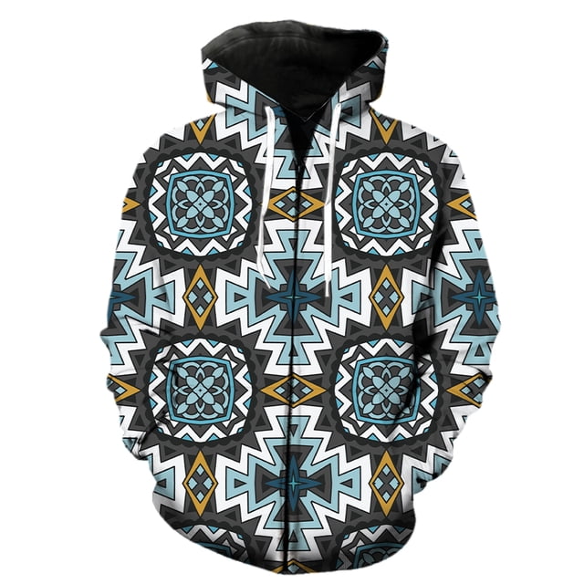 Sudadera con capucha y cremallera estilo nacional retro para hombre, para adolescentes, primavera, con estampado 3D, gran oferta 2024, ropa de calle moderna.