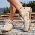 thumbnail image 5 of Domzle Fashion Platform Sneakers for Women Footwear 2026 | Memory Foam Insole for Comfortability; Non-Slip Casual Platform Shoes for Women Sneakers; Lightweight Lace-up Womens Shoes Khaki, 5 of 10
