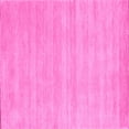 thumbnail image 1 of Ahgly Company Indoor Square Solid Pink Modern Area Rugs, 4' Square, 1 of 4