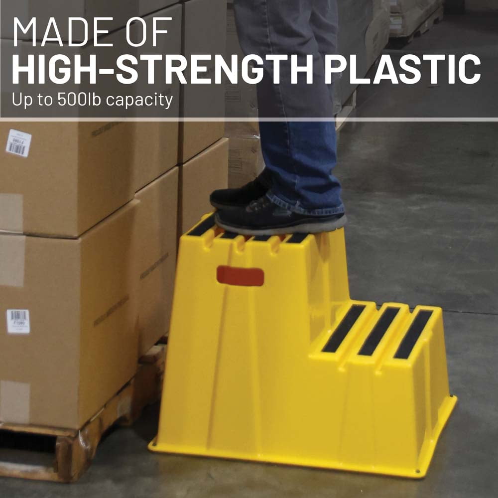 US Weight 2-Step Yellow Safety Step – Lightweight, Durable, Anti-Slip Step Stool with High Visibility