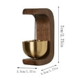 thumbnail image 3 of Konghyp Magnetic Wood Doorbell Chime – Beech Wood Doorbell with Brass for Shopkeepers and Home Use, Ideal Entrance Hanging Chime for Wall and Store, Attractive and Functional Design, 3 of 4