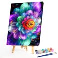 thumbnail image 1 of Cuadros Decorativos Kit de pintura por números DIY flor mano aceite arte imagen artesanía decoración del hogar (B2168) Tmvgtek embutido en tela, 1 of 9