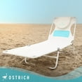 thumbnail image 5 of Ostrich Ladies Comfort Lounger, Foldable Beach Camping Pool Chair, White, 5 of 6