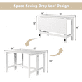 thumbnail image 3 of Aukfa Modern Solid Wood Extendable Dining Table with Drop Leaf for Small Space, White, 3 of 8