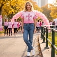 thumbnail image 6 of Domuza Breast Cancer Shirts for Women Hummingbird Graphic Cancer Survivor Short Sleeve Crew Neck T Shirts ,in October We Wear Pink Top M, 6 of 6