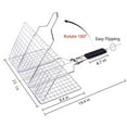 thumbnail image 2 of SHAN PU Grill Basket BBQ Grilling Basket with Removable Handle for Fish,Vegetables,Steak, Shrimp, Meat,Food Stainless Steel Grill Accessories, 2 of 3