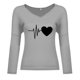 thumbnail image 4 of Camiseta de manga larga suelta con cuello en V y estampado informal a la moda para mujer Fridja  hj3989, 4 of 5