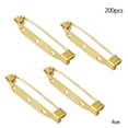 thumbnail image 4 of CHUANK 200pcs 4cm Golden Brooch Pin Bar Clasp Brooch Safety for Craft Jewelry DIY Making, 4 of 8