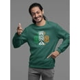 thumbnail image 3 of Old Glory Mens St. Patricks Day Shamrock Knot Long Sleeve Graphic Sweatshirt, 3 of 6
