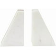 thumbnail image 6 of Marble Geometric Bookends with Wood Inlay, White Marble Geometric Bookends with Wood Inlay, White, 6 of 7