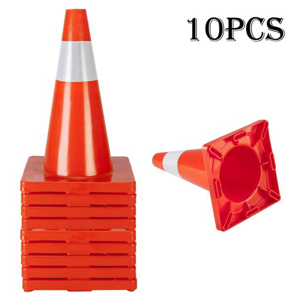 8pcs 28" Traffic Cones Overlap Parking Construction Emergency Road Safety Cone 