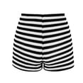 thumbnail image 6 of FNFYFH Womens Striped Lounge Shorts Soft Y2K Knit Low Rise Mini Shorts Stretch Low Rise Micro Shorts, 6 of 7
