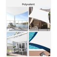 thumbnail image 5 of Shade Sail 3 X 3 M, Water Repellent 665 Mm Water Column, Ripstop Polyester, 93% Uv Protection, Terrace, Garden, Balcony, Square, 2 M Ropes, White, 5 of 5