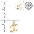 thumbnail image 3 of Charm America - Gold Initial Letter "X" Charm - 14 Karat Solid Gold, 3 of 4
