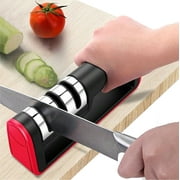 Sakin  3-stage  knife and scissor sharpener sharpening system withn non-slip base