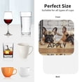 thumbnail image 5 of Leather Coasters with Heat-resistant for Drinks, Cute Bulldogs Apply Cup Coasters Cup Pad Mat for Tabletop Protection, Coffee Table, Office Desk and Housewarming Gift, 5 of 5