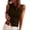 Brown, variant on Sleeveless Tank Tops for Women Round Neck Ribbed Knit T Shirts Y2k Summer Fitted Going Out Shirts, XL