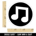 thumbnail image 2 of Eighth Notes Music in Circle Self-Inking Rubber Stamp Ink Stamper - Pink Ink - Small 3/4 Inch, 2 of 7