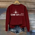 thumbnail image 4 of ShiShine Merry Christmas Fall Sweatshirt for Women Funny Xmas Shirt Long Sleeve Crewneck Pullover Tops, 4 of 6