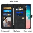 thumbnail image 4 of Asuwish Phone Case for Samsung Galaxy S10e Wallet Cover With Tempered Glass Screen Protector Crossbody Wrist Strap Flip Pattern Zipper Credit Card Holder Stand Cell S 10e 10se Se10 Women Men Black, 4 of 8