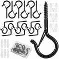 thumbnail image 1 of screw hooks ceiling hooks silver multi-size nickel plated metal screwable ceiling hooks cup hooks, 1 of 5