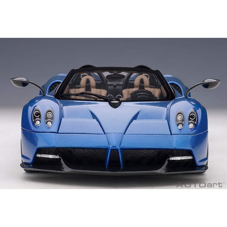 Pagani Huayra Roadster Blue Tricolore Carbon Fiber with Black Top