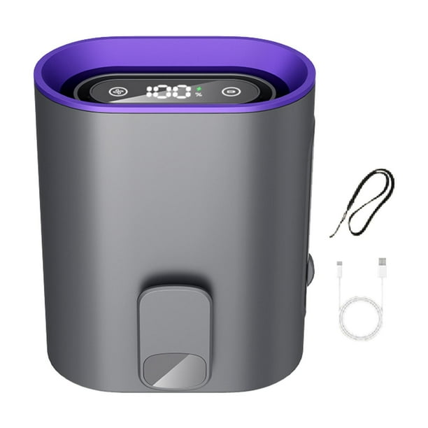 Ventilador de cintura portátil de 100 velocidades con clip, pequeño y ligero, para verano Gris