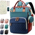 thumbnail image 1 of Mochila para pañales SHITIESHOU para bebés, niñas y niños con almohadilla, 16 bolsillos, 1 of 7