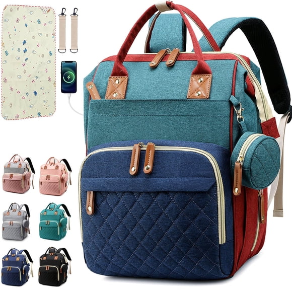 Mochila para pañales SHITIESHOU para bebés, niñas y niños con almohadilla, 16 bolsillos