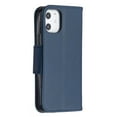 thumbnail image 5 of Allytech iPhone 12 Mini Case Wallet, PU Leather Slim Fit Magnetic Closure Hand Wrist Strap Shockproof Full Protection TPU Back Cover Shell for Apple iPhone 12 mini 5.4", Blue, 5 of 6