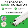 thumbnail image 4 of IDL Packaging Cardboard Edge Protector 2" x 2" x 36", Pack of 100 - V-Board Reinforced Cardboard Corners for Shipping, 4 of 7