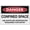 Warning Sign 5, variant on Danger Confined Space Enter by Permit Only Safety Harness Sign 8"x12", Aluminum Tin Warning Signs for Home Outdoor Garden, Durable Safety Sign